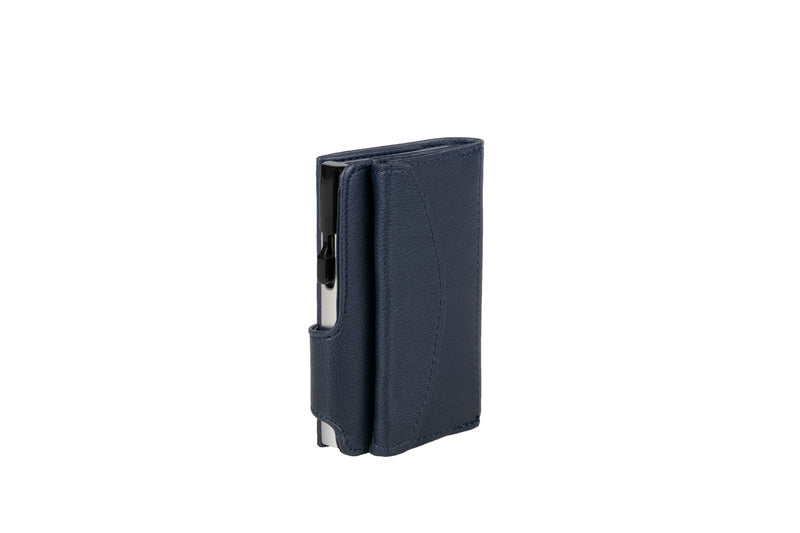 Juscha Ju-962102 Pasjeshouder Clicksafe Rfid Kunstleer Bl/Zi 8 Pasjes Met Opbergvak Voor Muntgeld
