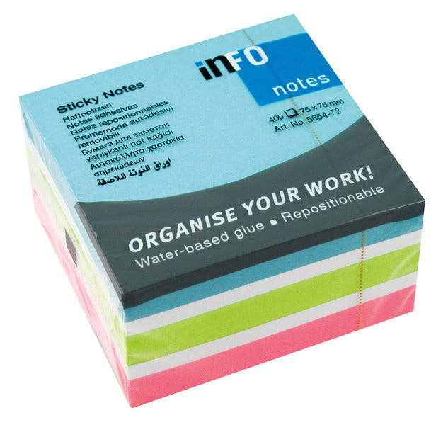 Info Notes In-5654-73 75X75Mm Mix Blok A 400 Vel