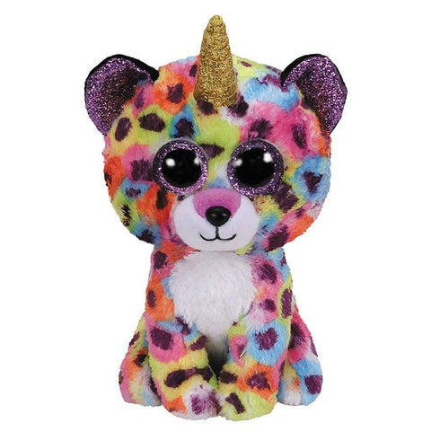 Ty Beanie Boo&#039;S Luipaard-Eenhoorn Knuffel Giselle 15 Cm