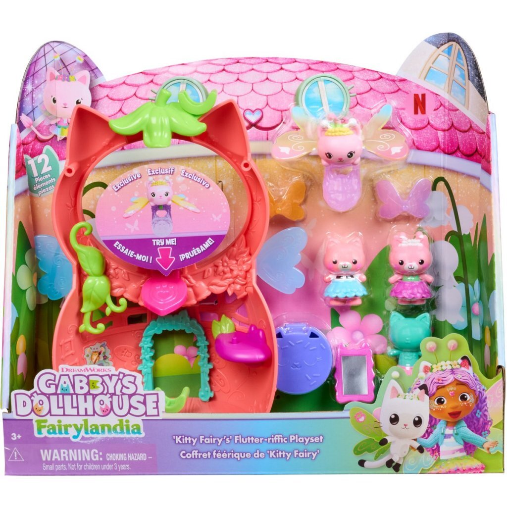 Gabby's Dollhouse Gabby'S Poppenhuis Fairylandia Kitty Fairy'S Fladdertastische Speelset