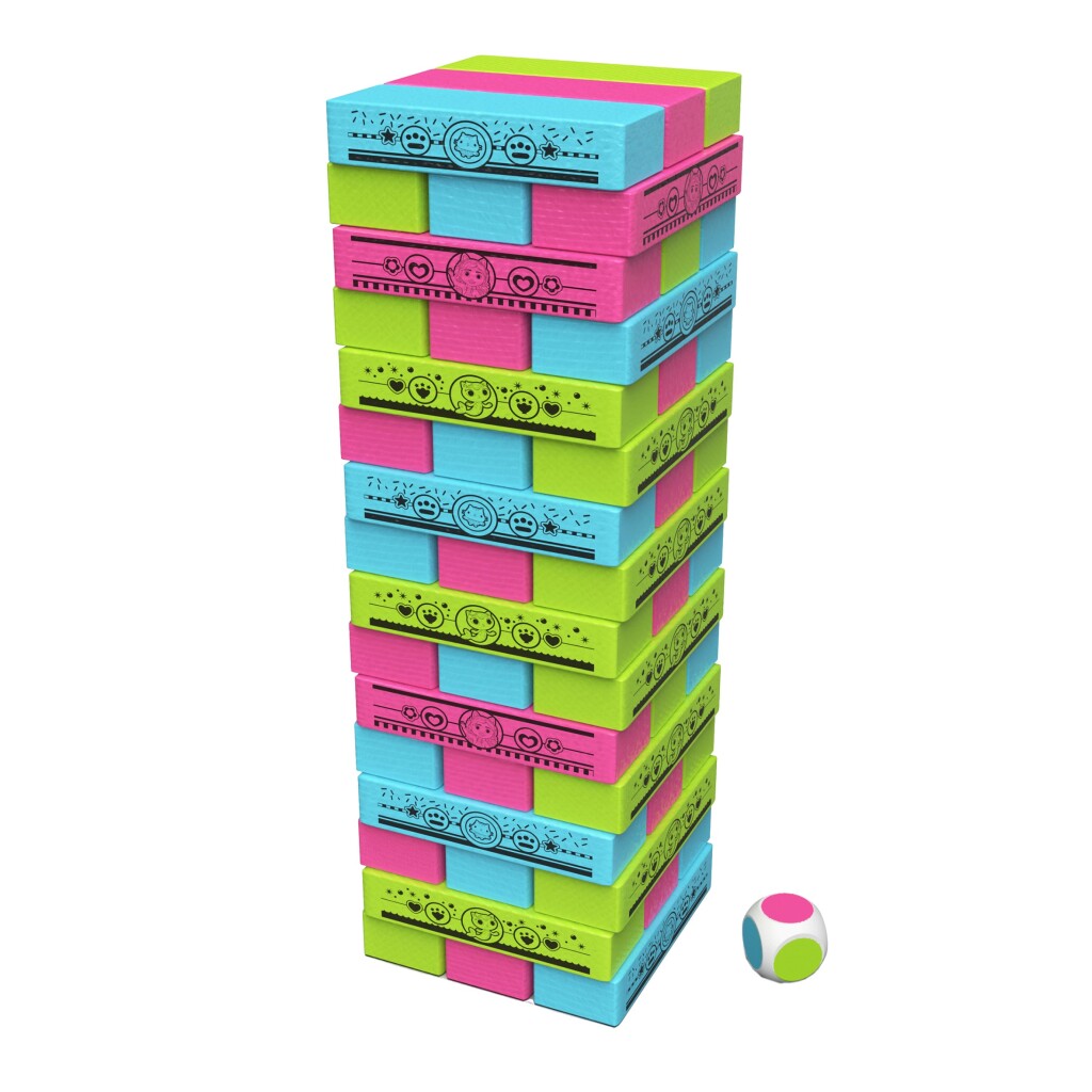 Spin Master Gabby'S Dollhouse Jumbling Tower Blokkentoren Spel Met 48 Houten Blokjes