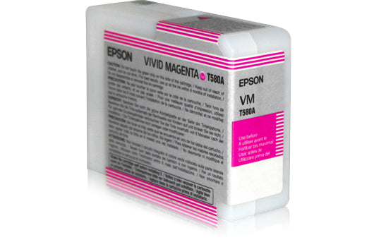 Epson Ink Cartridge Vivid Magenta T 580 80 Ml       T 580A