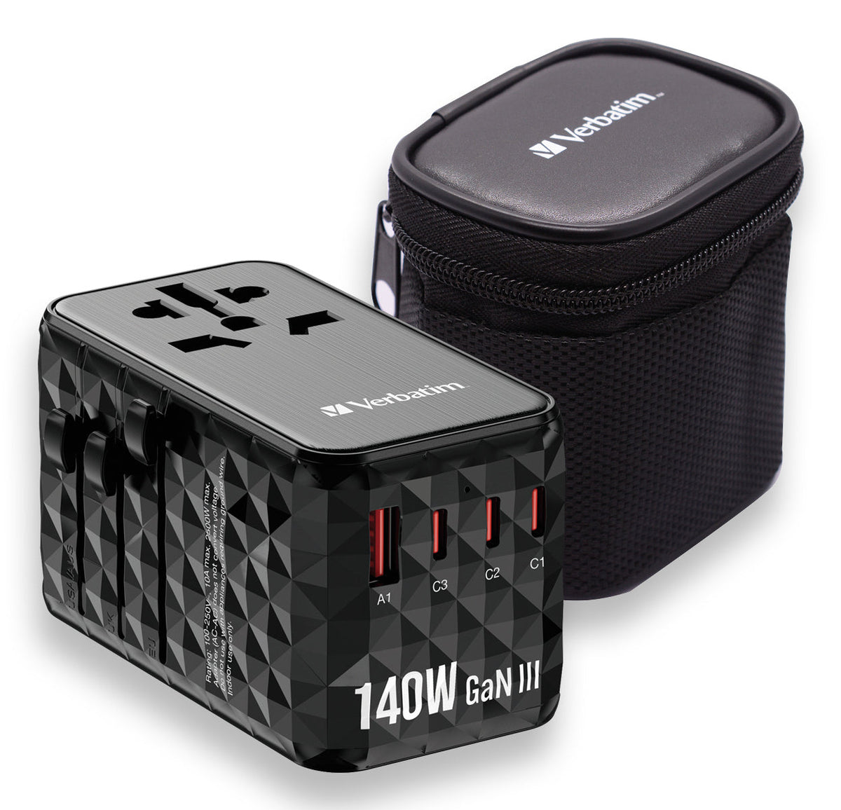 Verbatim Gan Iii Uni.travel Adap 140W Welt-Zu-Welt Uta-10   32125