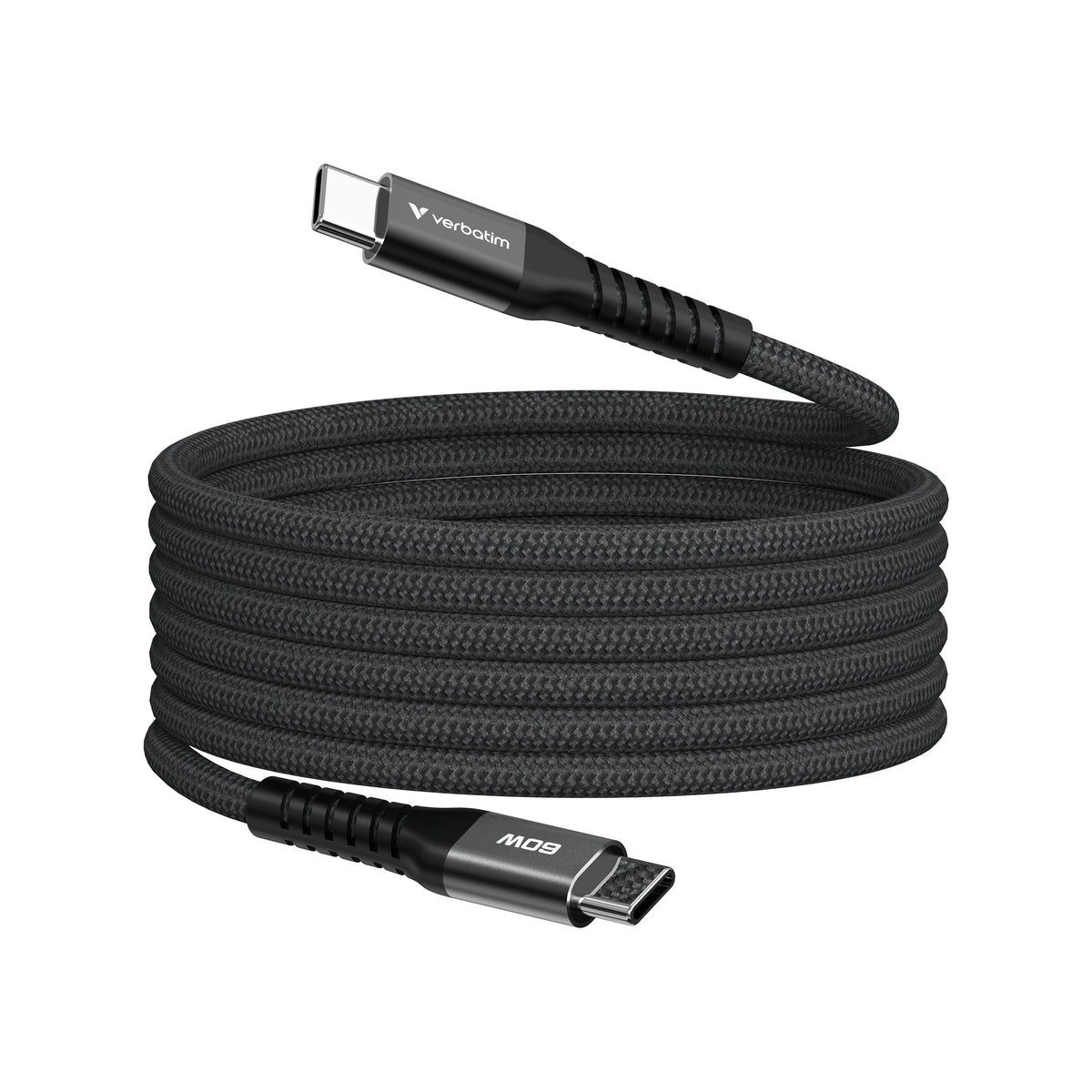 Verbatim Sync&Charge 60W 120Cm Usb-C/Usb-C Magnetic Schw. 31859