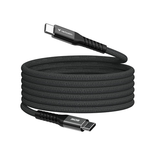 Verbatim Sync&Charge 60W 120Cm Usb-C/Usb-C Magnetic Schw. 31859