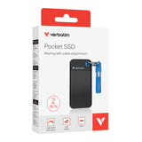 Verbatim Pocket Ssd Usb 3.2  2Tb Black/Blue                 32195