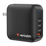 Verbatim Mini Gan Charger 165W 3Xusb-C 1Xusb-A Us/Eu/Uk A.32216