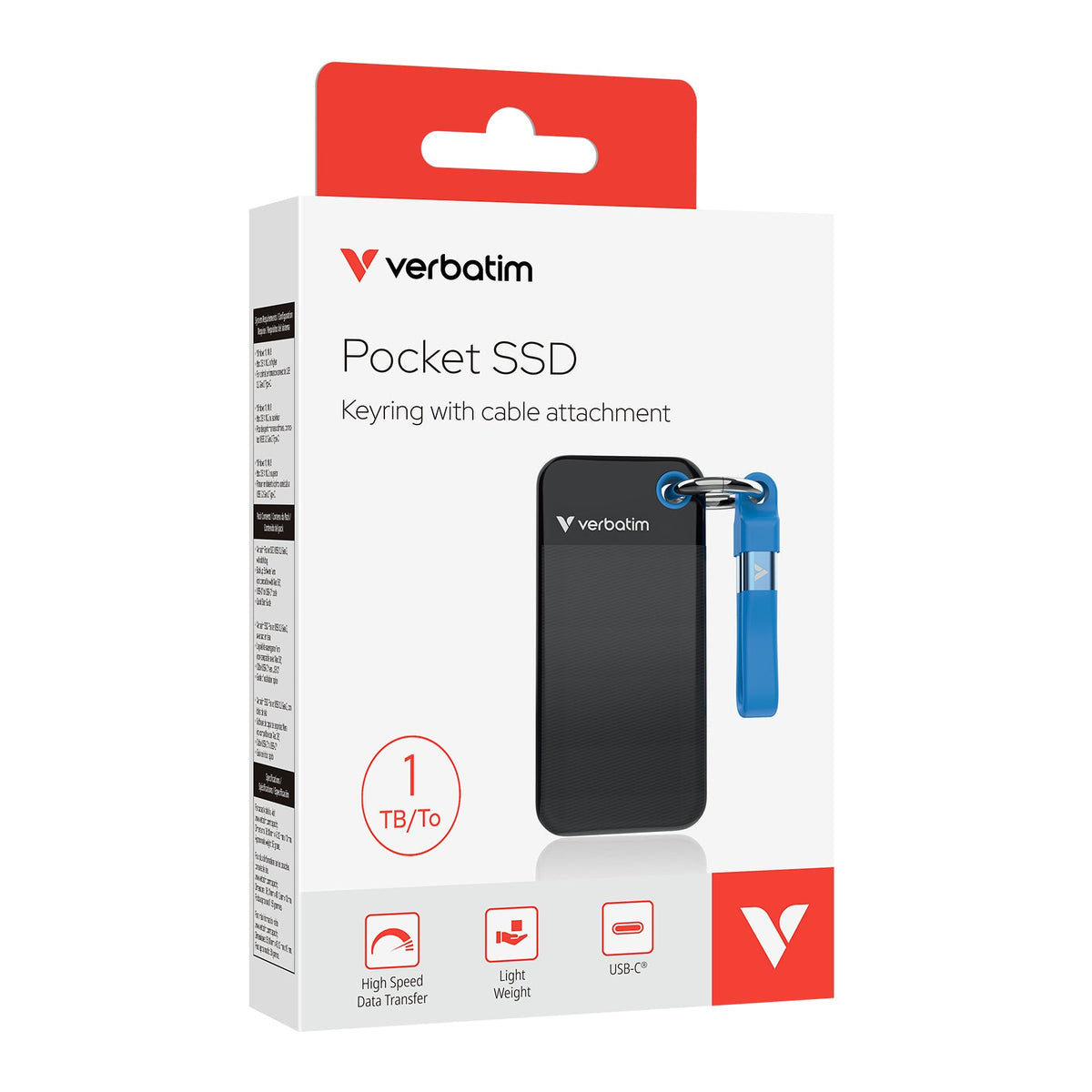 Verbatim Pocket Ssd Usb 3.2  1Tb Black/Blue                 32191