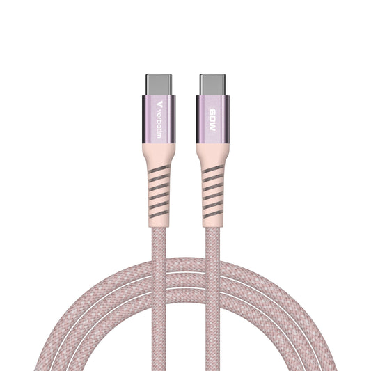 Verbatim Sync&Charge 60W 120Cm Usb-C/Usb-C Magnetic Pink  31853