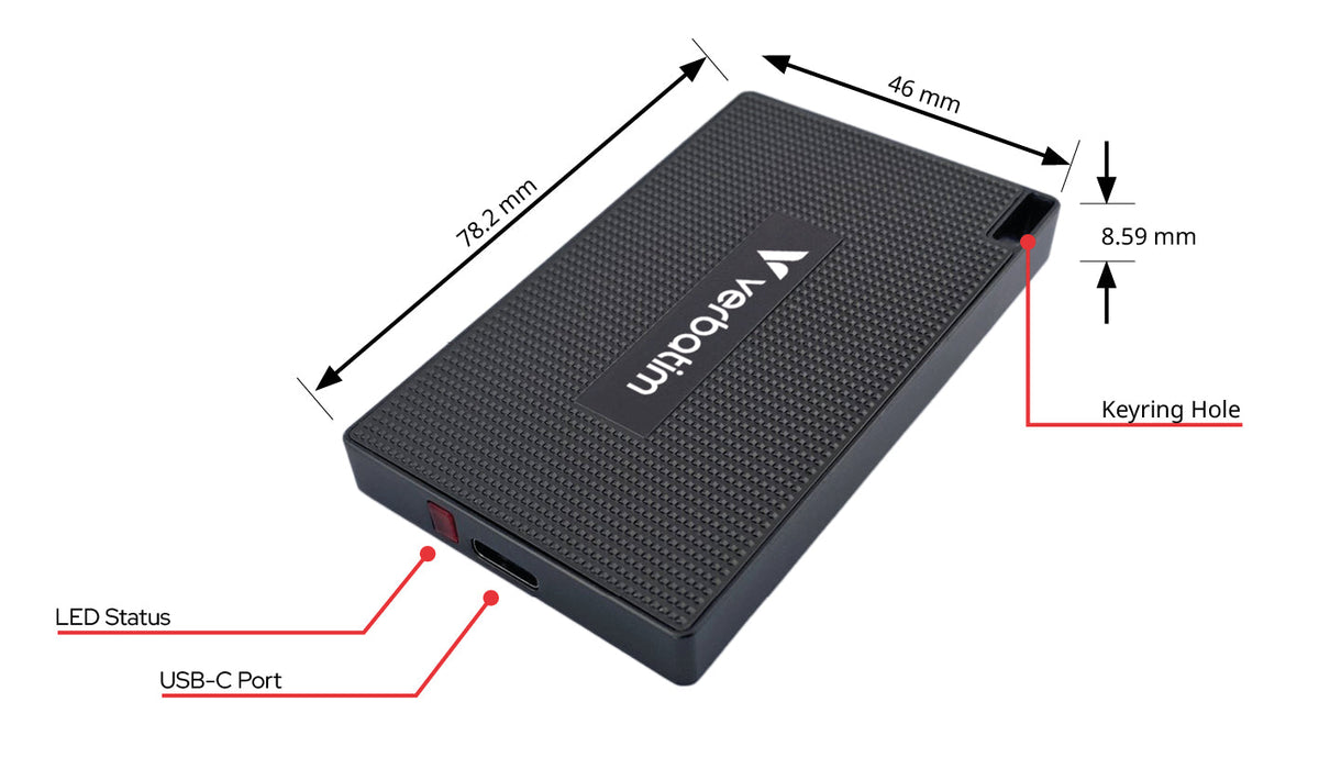 Verbatim Metal Mini Ssd      1Tb Usb-C Gen 2                32031