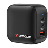 Verbatim Mini Gan Charger 70W 2Xusb-C Pd, 1Xusb-A Qc 3.0 32229