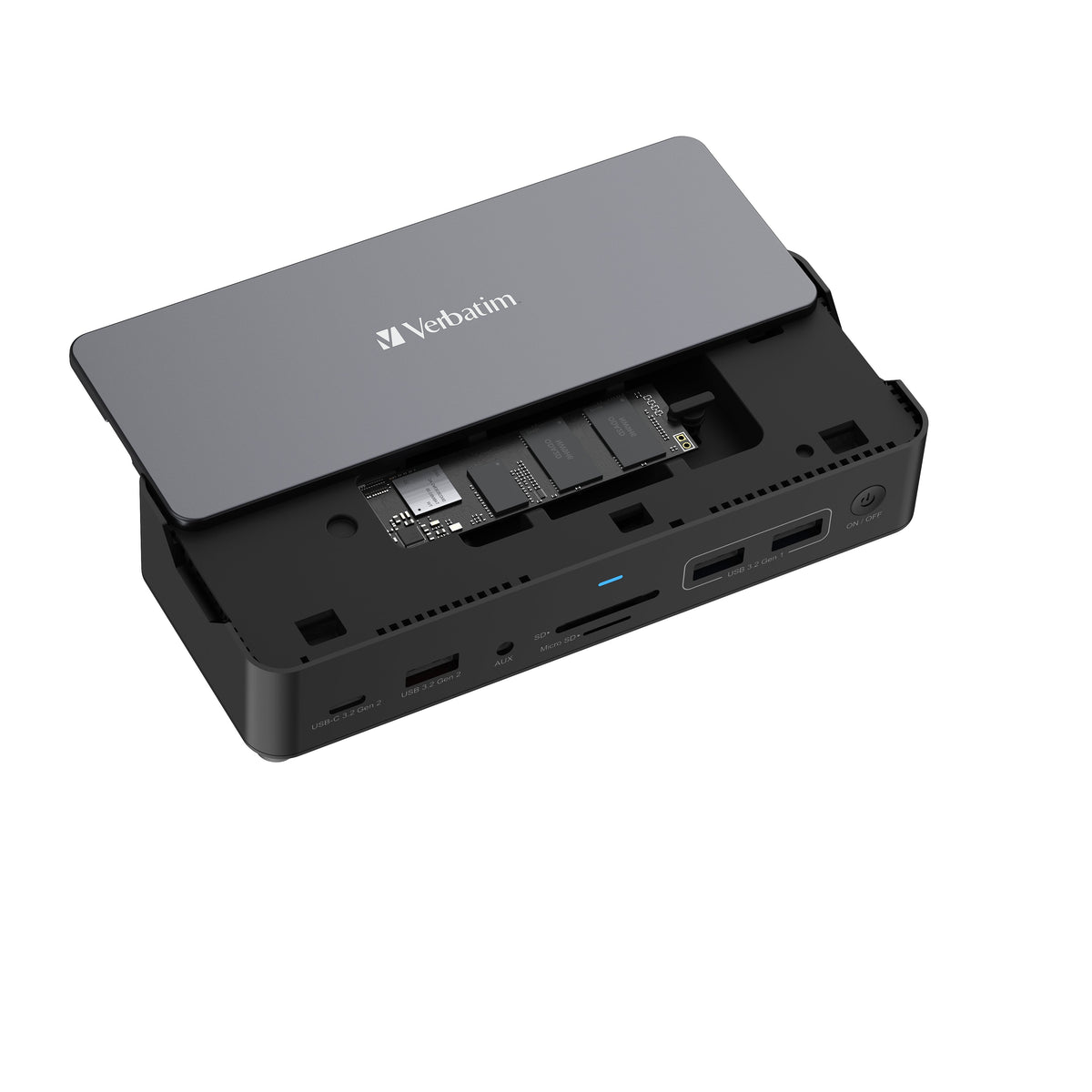 Verbatim Usb-C Pro Docking Stat. 15 Port With 256Gb Ssd 32174