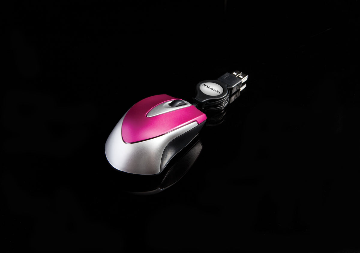 Verbatim Go Mini Optical Travel Mouse Hot Pink      49021