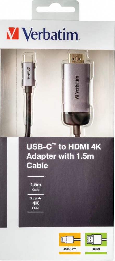 Verbatim Usb-C Auf Hdmi Adapter 4K    1,5M Cable           49144
