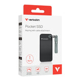 Verbatim Pocket Ssd Usb 3.2  1Tb Black/Grey                 32190