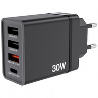 Verbatim Usb Wall Charger 30W 1Xusb-C Pd 3Xusb-A Schwarz 49700