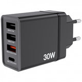 Verbatim Usb Wall Charger 30W 1Xusb-C Pd 3Xusb-A Schwarz 49700