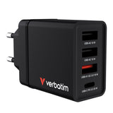Verbatim Usb Wall Charger 30W 1Xusb-C Pd 3Xusb-A Schwarz 49700