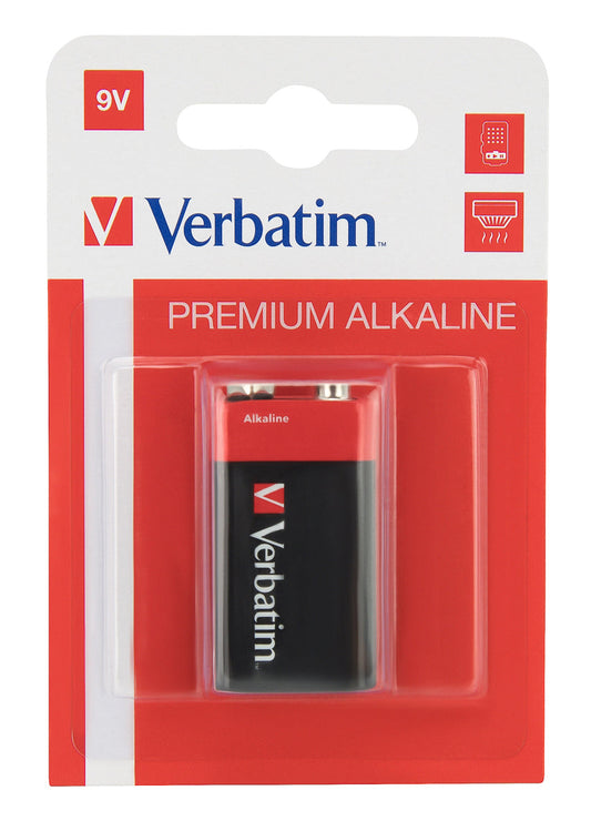 Verbatim Alkaline Battery 9V-Block 6 Lr 61           49924