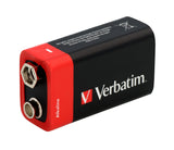 Verbatim Alkaline Battery 9V-Block 6 Lr 61           49924