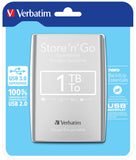 Verbatim Store N Go 2,5      1Tb Usb 3.0 Silver             53071