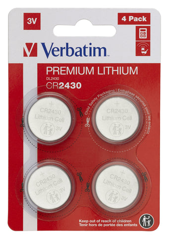 1X4 Verbatim Cr 2430 Lithium Battery 49534