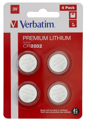 1X4 Verbatim Cr 2032 Lithium Battery 49533