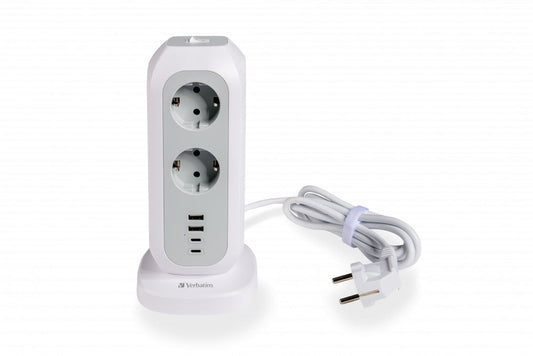 Verbatim Eu Power Tower Eupt-01 11Xac / 2Xusb-A / 2Xusb-C  49547