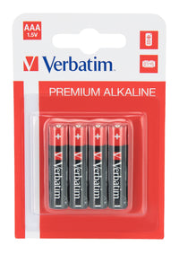 1X4 Verbatim Alkaline Battery Micro Aaa Lr 03