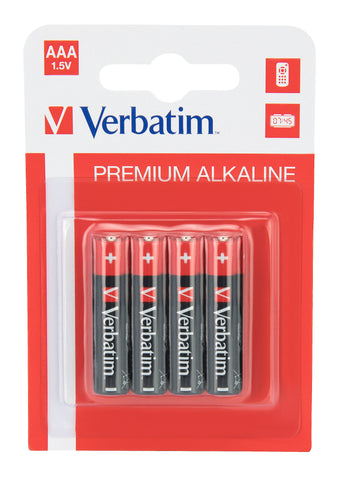 1X4 Verbatim Alkaline Battery Micro Aaa Lr 03