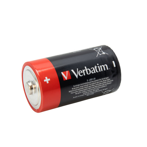 1X2 Verbatim Alkaline Battery Mono D Lr 20               49923
