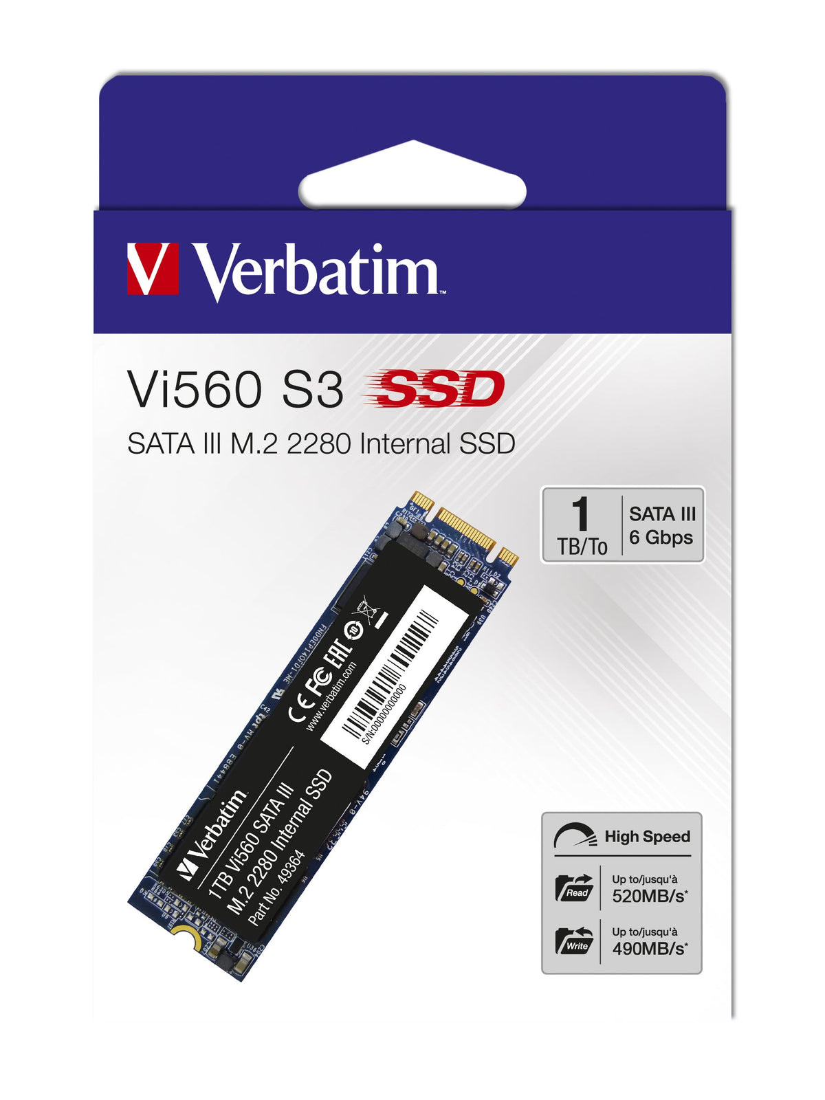 Verbatim Vi560 S3 M.2 Ssd    1Tb 49364