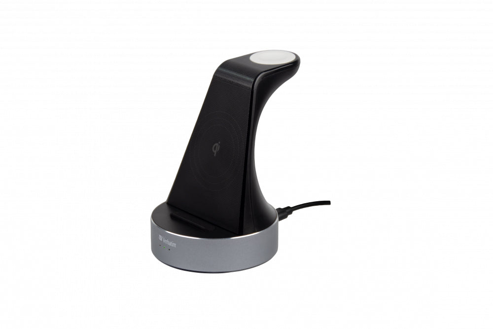 Verbatim Wcs-02 Aluminium 2-In-1 Qi Wireless+Apple Watch Charger