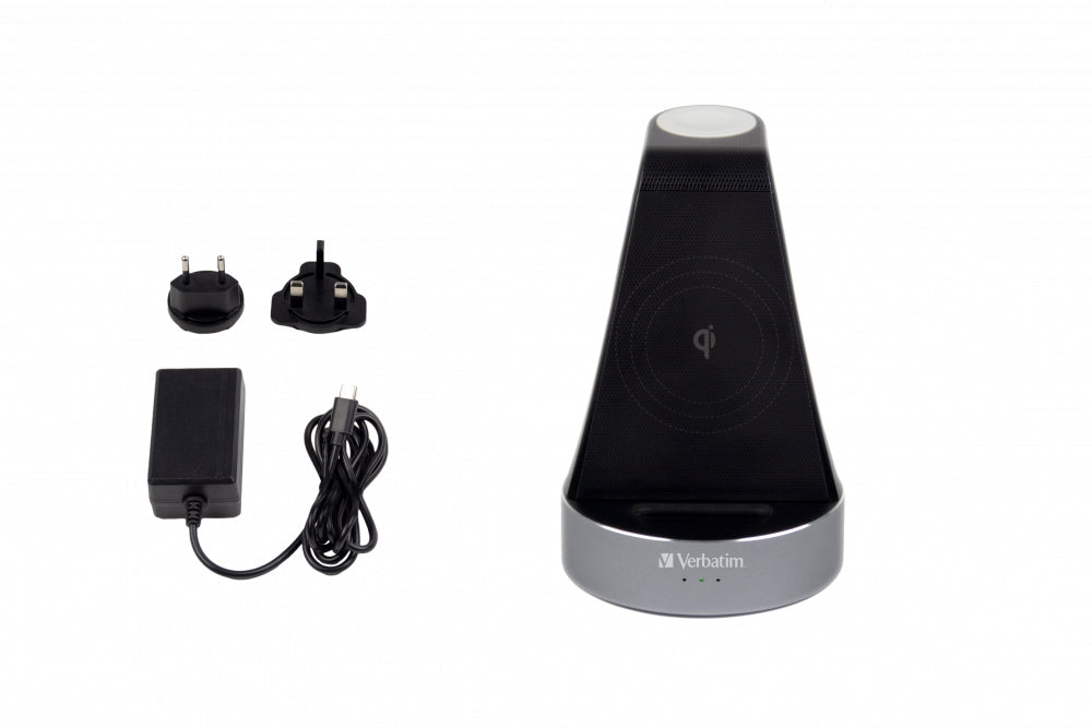 Verbatim Wcs-02 Aluminium 2-In-1 Qi Wireless+Apple Watch Charger