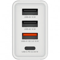 Verbatim Usb Wall Charger 30W 1Xusb-C Pd 3Xusb-A Weiß    49701