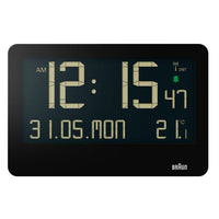 Braun Bc 14 Black Radio Wall Clock Digital