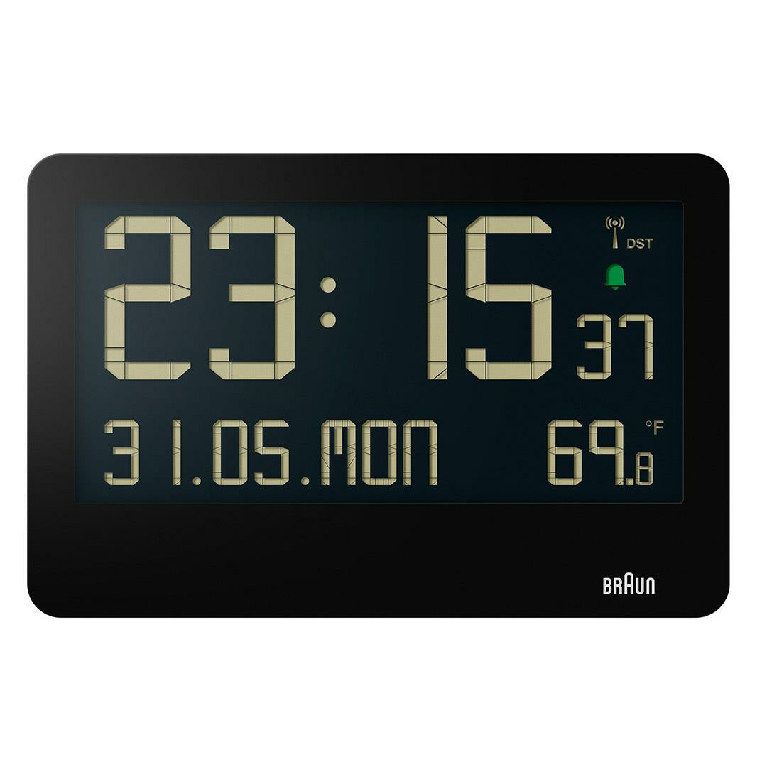 Braun Bc 14 Black Radio Wall Clock Digital