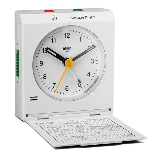 Braun Bc 05 W  Quartz Foldable Alarm Clock White