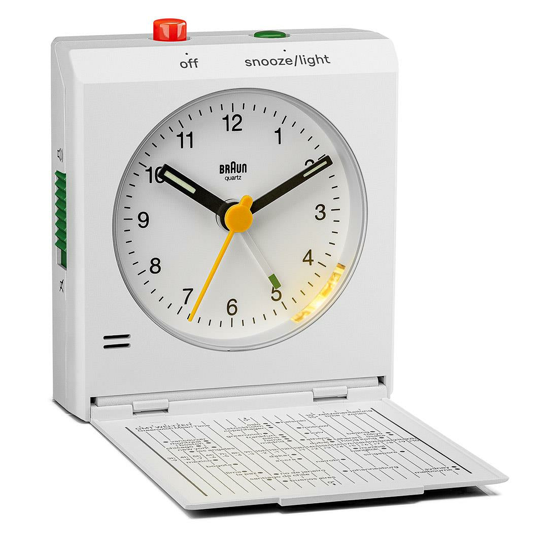 Braun Bc 05 W  Quartz Foldable Alarm Clock White