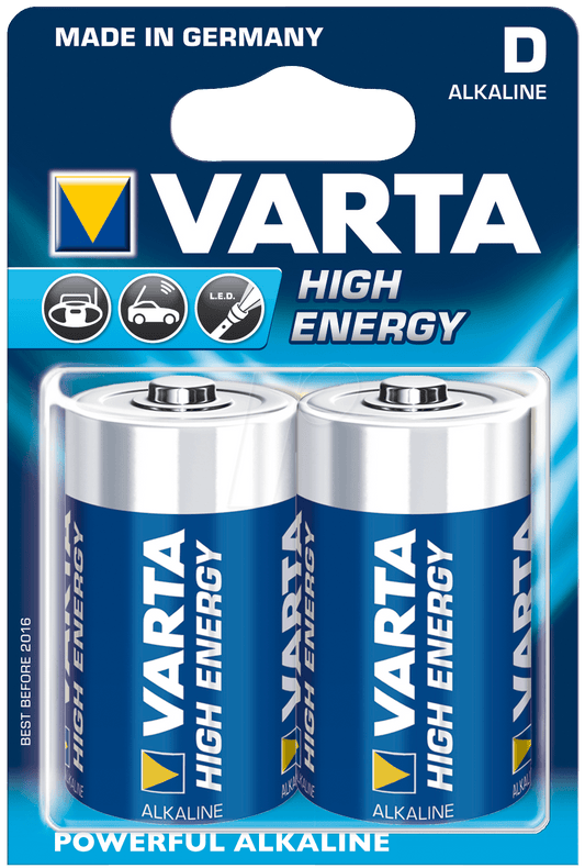 Batterij Varta Longlife Alkaline Lr20  (2X)