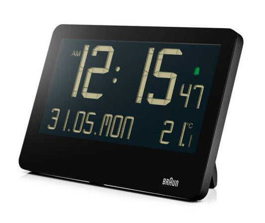 Braun Bc 14 Black Quartz Wall Clock Digital
