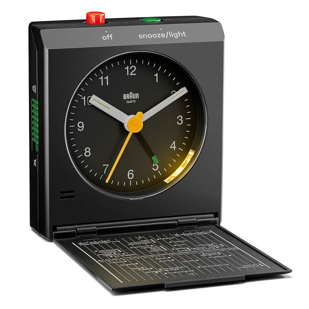 Braun Bc 05 B  Quartz Foldable Alarm Clock Black