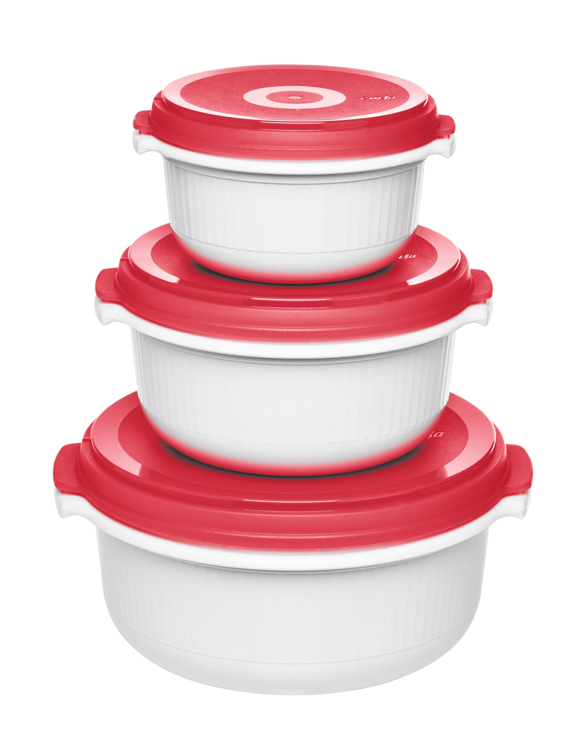 Emsa Micro Family Mikrowave Starter Set Red 3 Pcs.