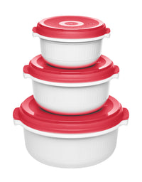 Emsa Micro Family Mikrowave Starter Set Red 3 Pcs.
