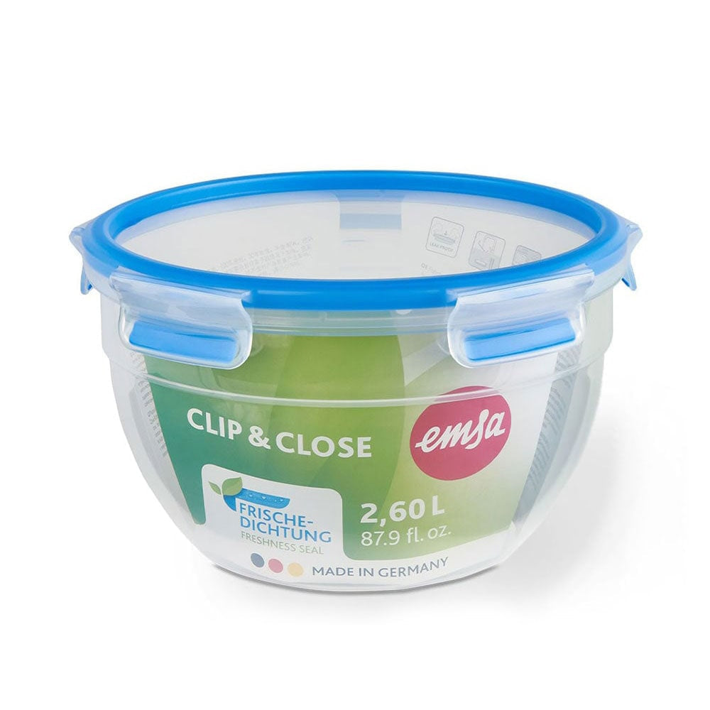 Emsa Clip&Close Food Storage Box 2.6 L Round