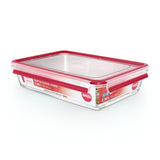 Emsa Clip&Close Glass Food Container 3 L  Red