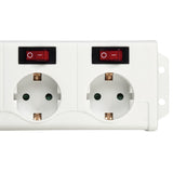 Hama Socket Line 6-Fach Single Switchable White 223159
