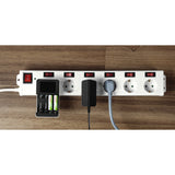 Hama Socket Line 6-Fach Single Switchable White 223159