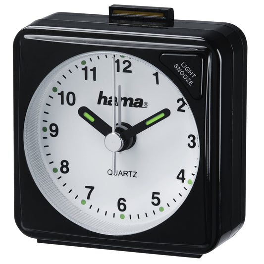 Hama Travel Clock A50, Black Fluorescent Hand       186329