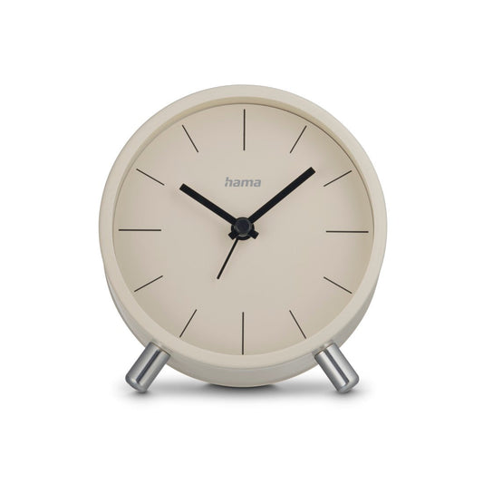 Hama Radio Clock Flores Analogue W/O Ticking, Grey/Beige   222229